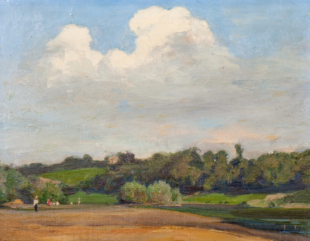 Картина Соколов Н.А. (Кукрыниксы) Пейзаж. 1940-е-1950-е гг. Картон, масло.