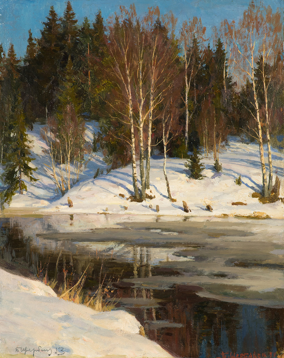 Март. Река Мста.