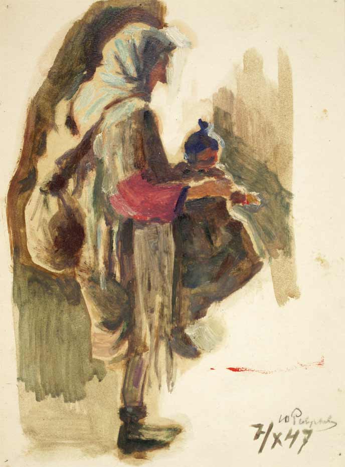 Woman with child.