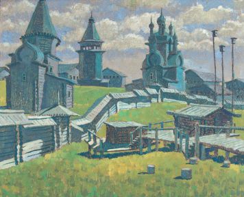 Картина Комаров В.В. Тройной ансамбль. 1983 г. Оргалит, темпера.