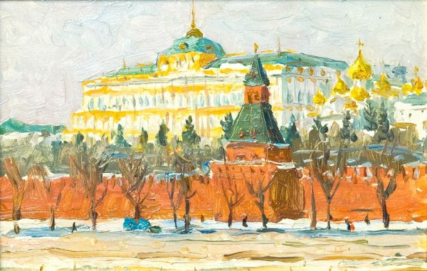 Картина Белков Ю.С. Москва. 1970-е гг. Картон, масло.