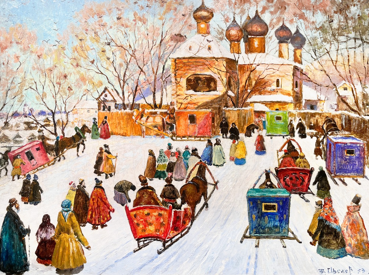 Картина Аралов В.Н. Старая Москва. 1953 г. Холст, масло.