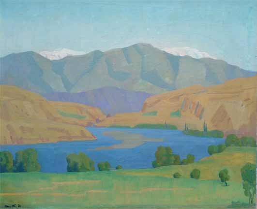 Картина Тансыкбаев У.Т. Чарвак. 1970 г. Холст, масло.