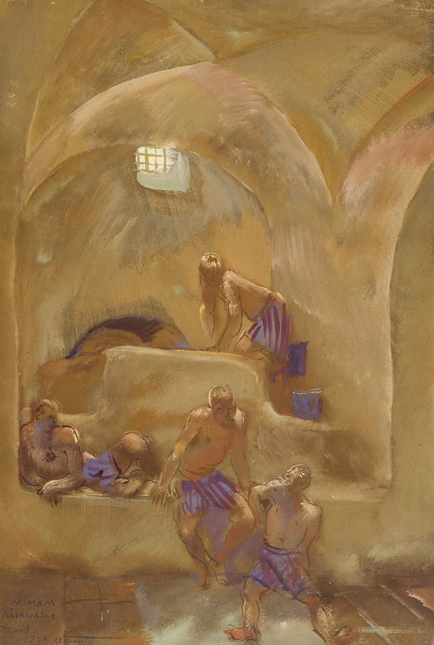 Картина Яковлев А.Е. Хамам. Тунис. 1930 г. Холст, темпера.