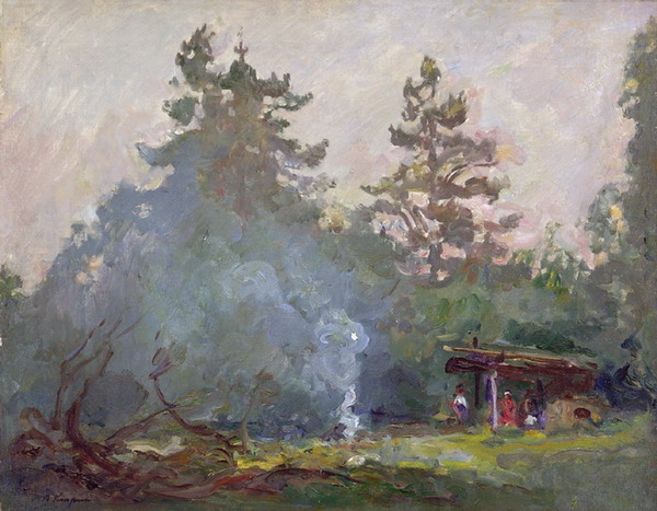 Пески. Костер.