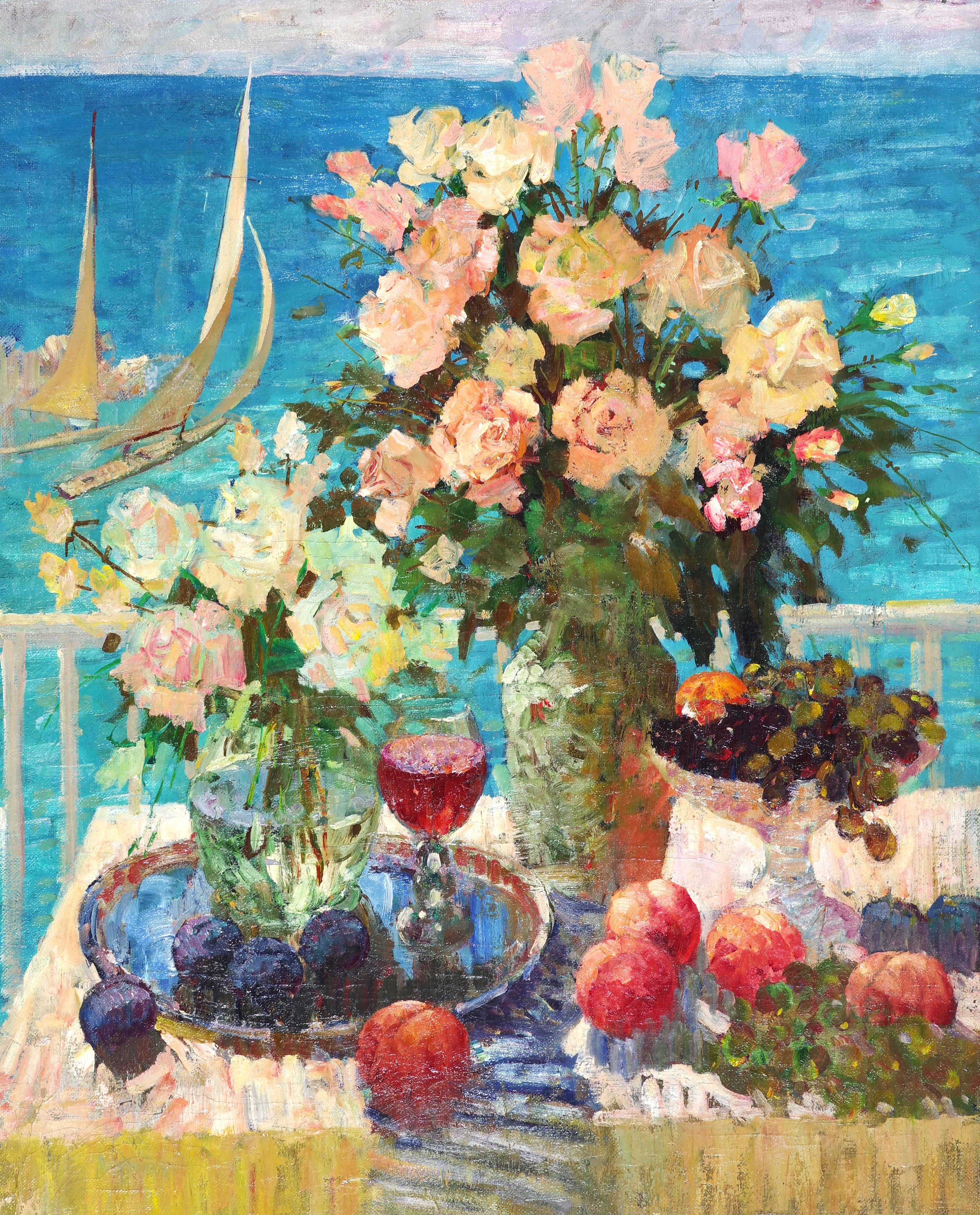 Картина Микитюк В.Р. Натюрморт с розами. 1996 г. Холст, масло.