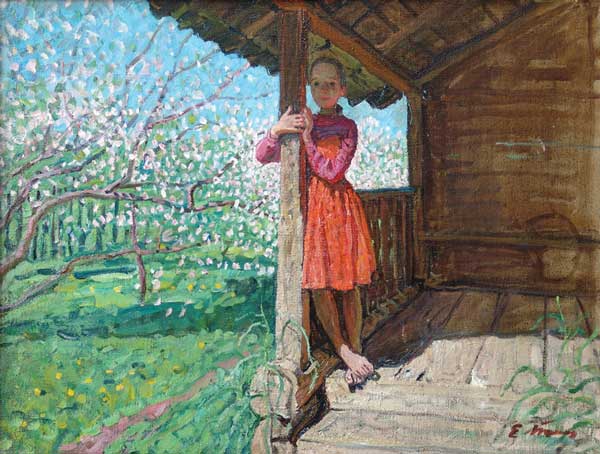 Картина Ткачева Е.А. Опять весна. 2003 г. Холст, масло.