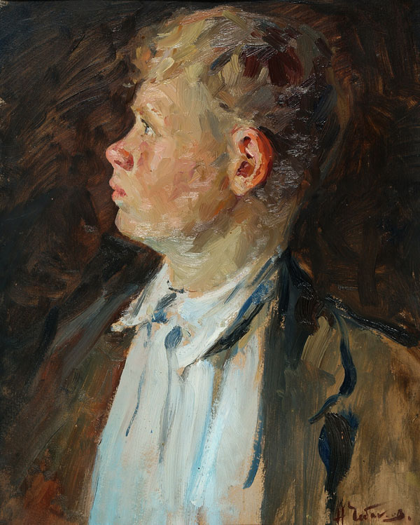Sketch for the painting “Pavlik Morozov”.