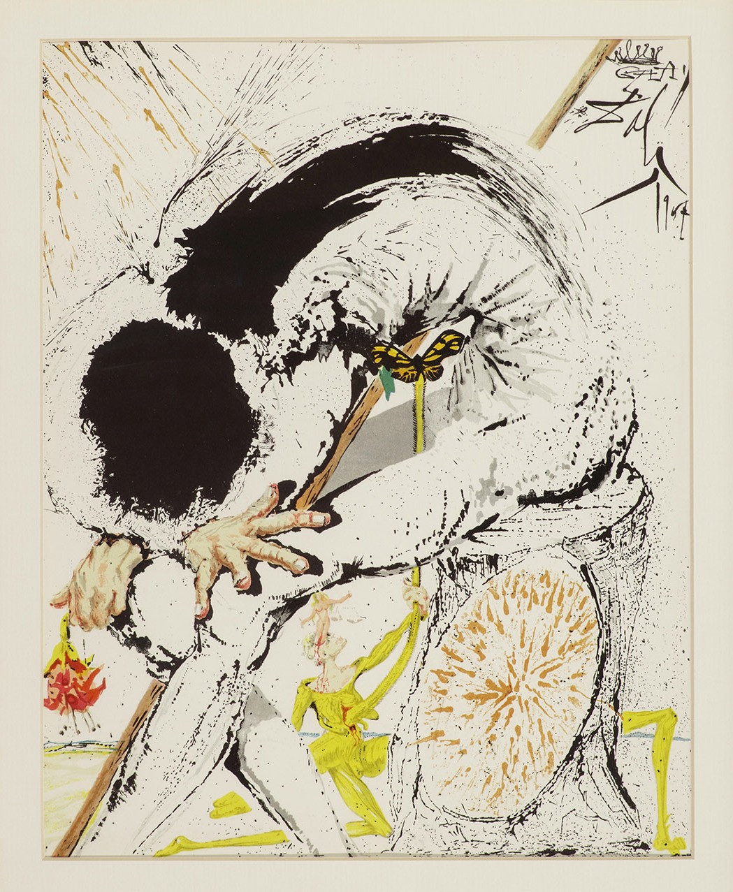 Картина Дали С. Метаморфозы Идальго. 1957 г. Литография.