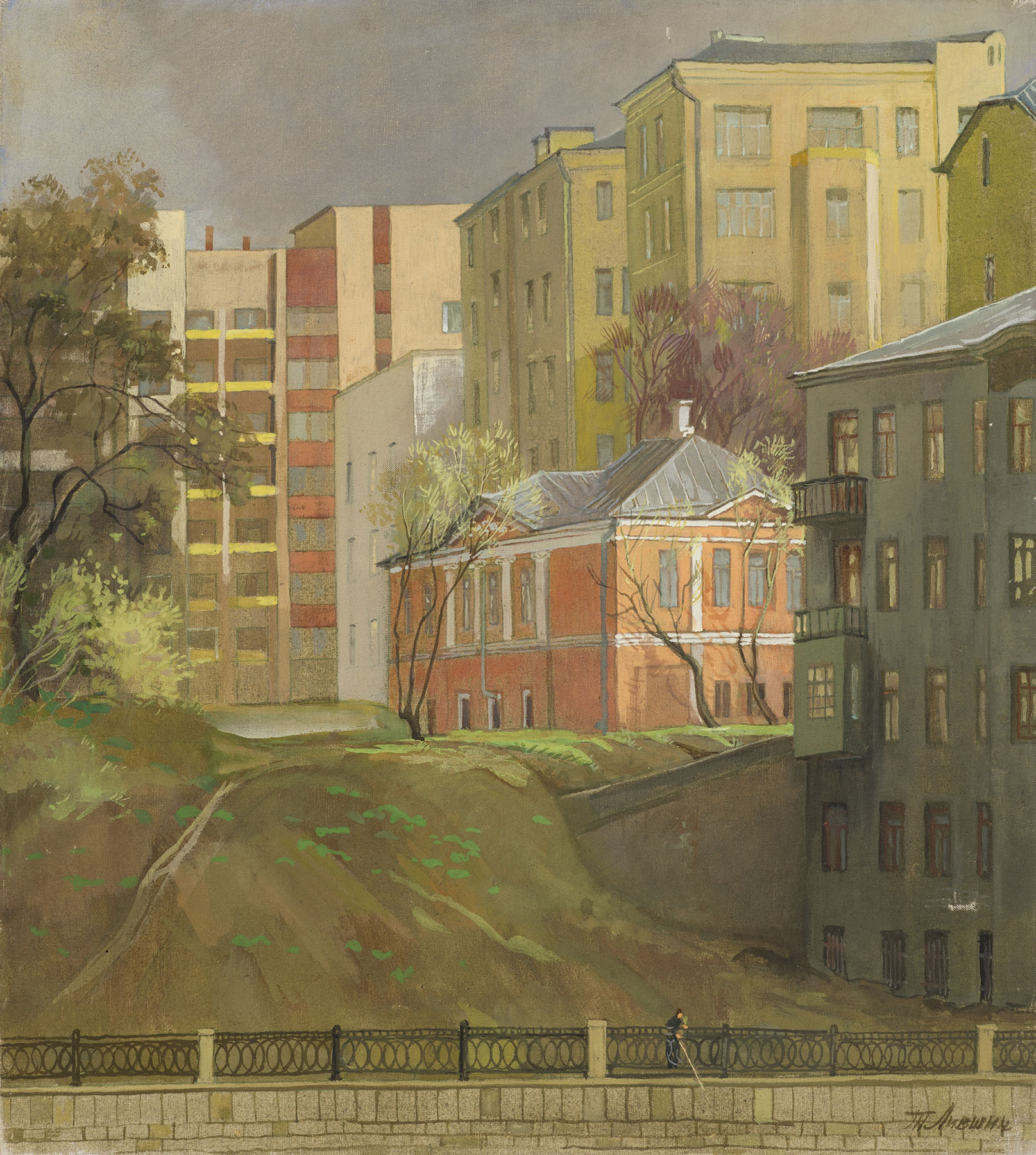 Картина Лившиц Т.И. Домик Бестужевых на Ростовской набережной. 1978 - 1979 гг. Холст, темпера.