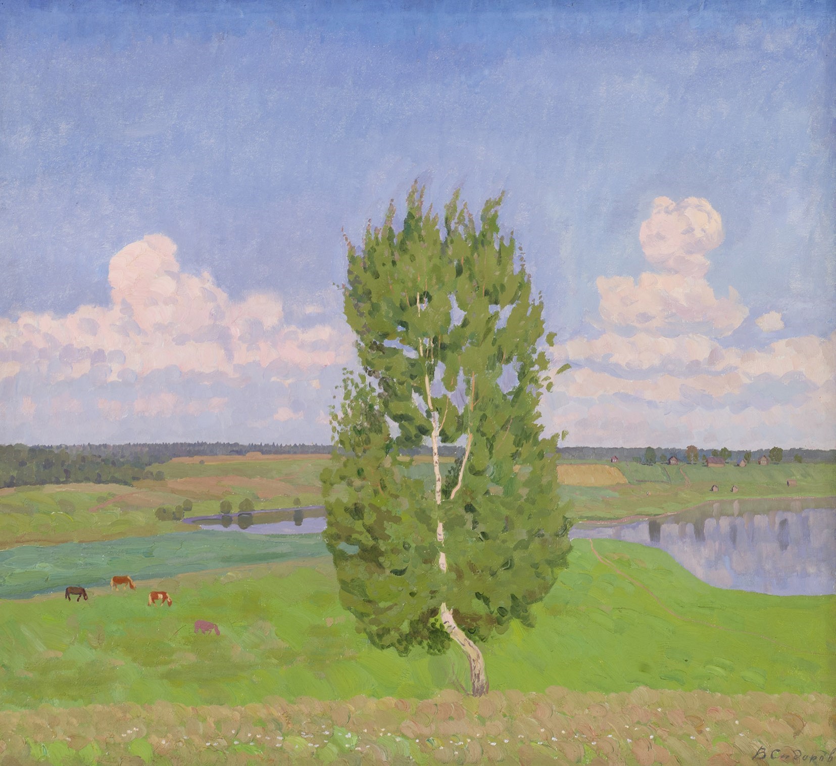 Картина Сидоров В.М. Полдневный покой. 1975 г. Холст, масло.