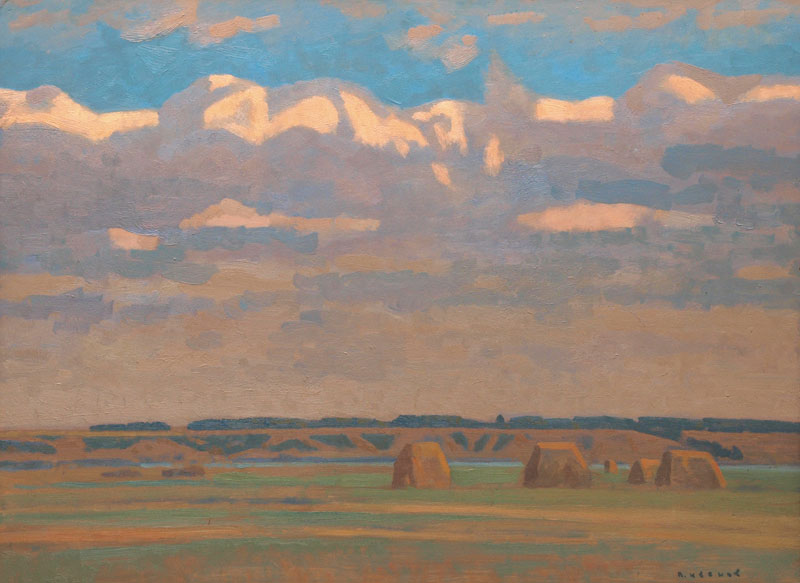 Картина Иванов В.И. Спасские луга. Вторая половина ХХ в. Картон, масло.