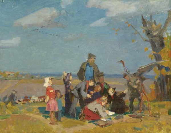 Эскиз «Летят журавли».