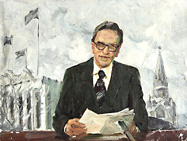 Картина Панфилов В.М. Сообщение ТАСС. 1970-е гг. Холст, масло.