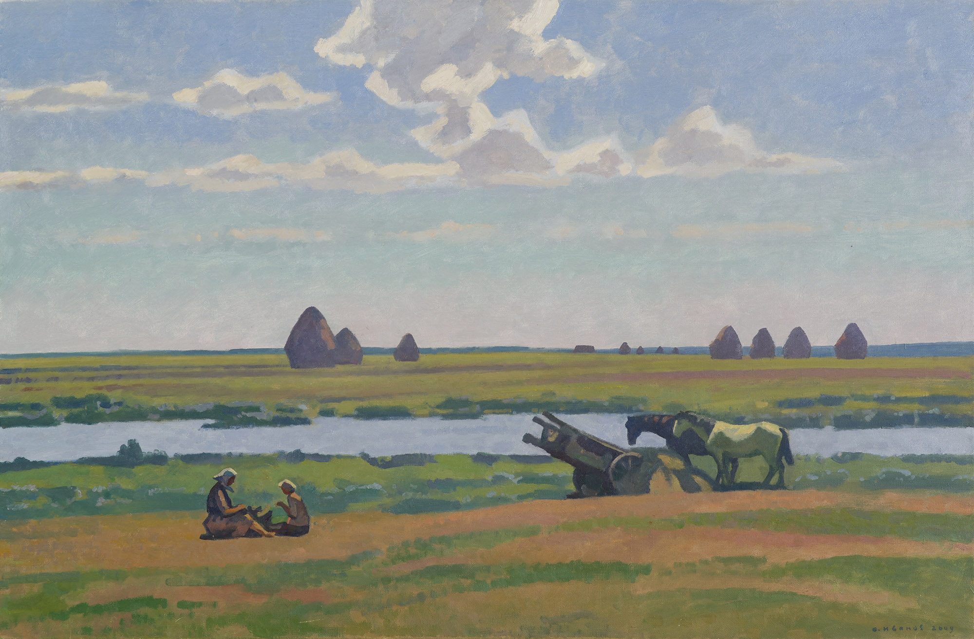 Картина Иванов В.И. В лугах. 2009 г. Холст, масло.