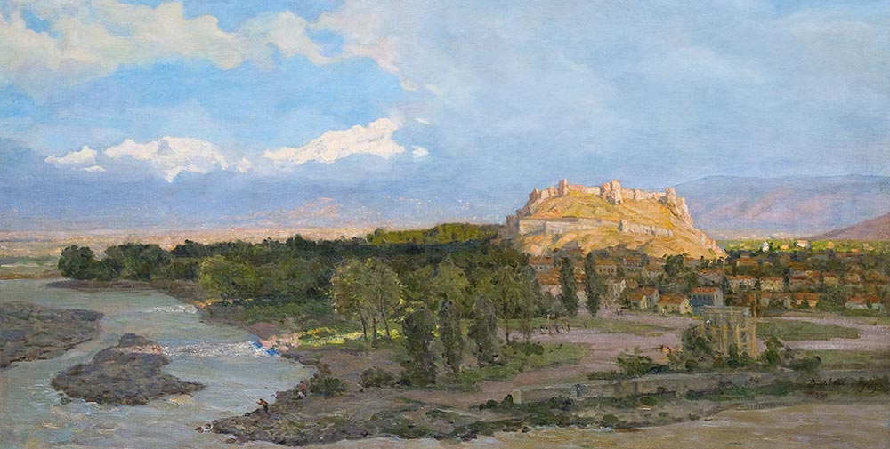 Landscape with a fortress.
