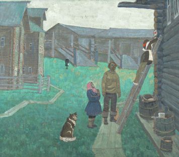 Картина Комаров В.В. Не все вернулись соколы. 1980 г. Оргалит, темпера.