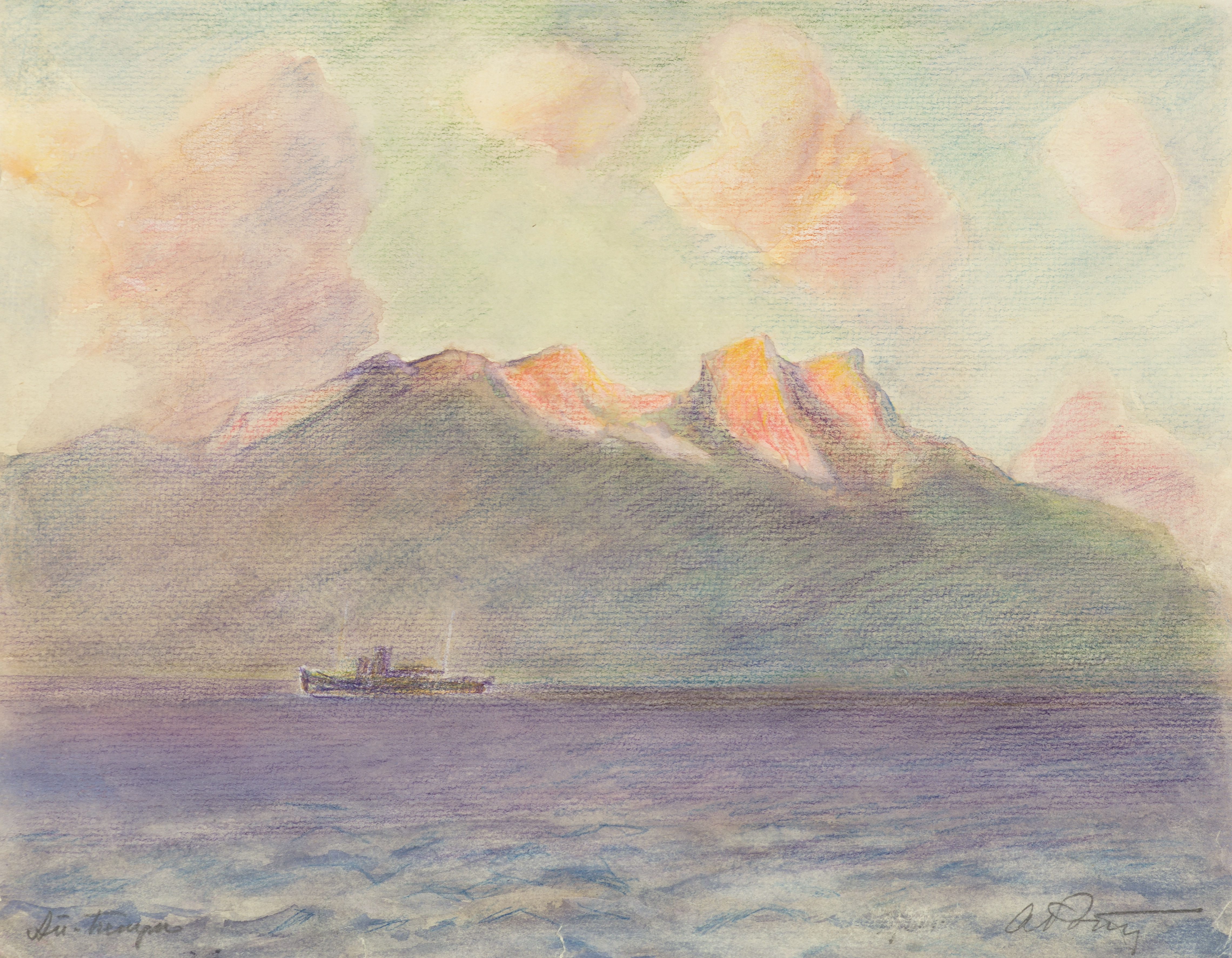 Картина Ротач А.Л. Ай-Петри. 1930-е гг. Бумага, смешанная техника.