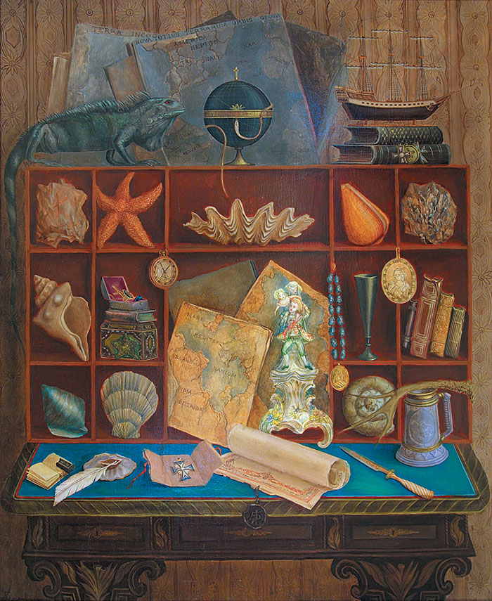 Картина Барвенко А.В. Письменный стол. 2004-2005 гг. Холст, масло.