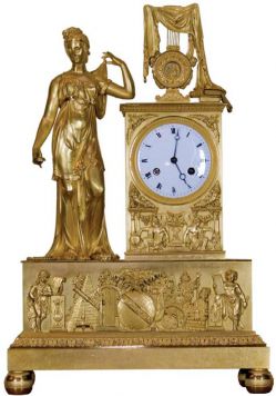 Mantel clock "Allegory of Sciences and Arts".