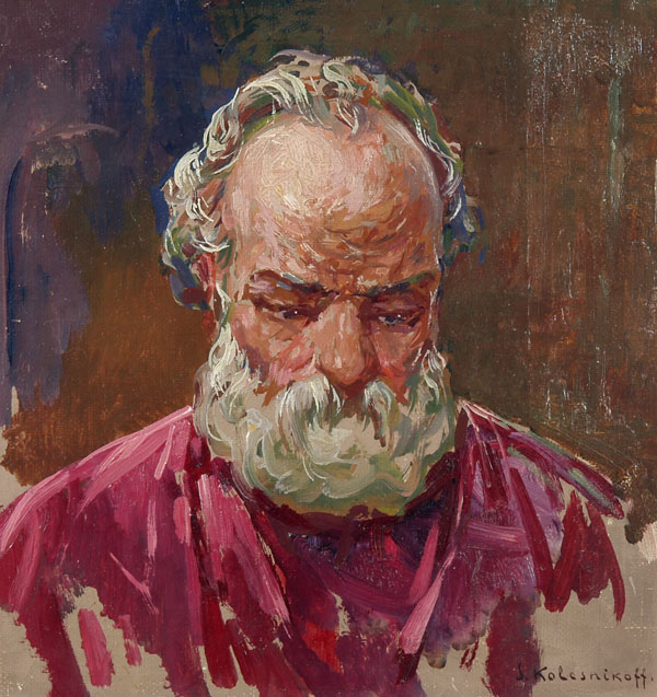 Картина Колесников С.Ф. Портрет старика. 1930-е гг. Холст, масло.