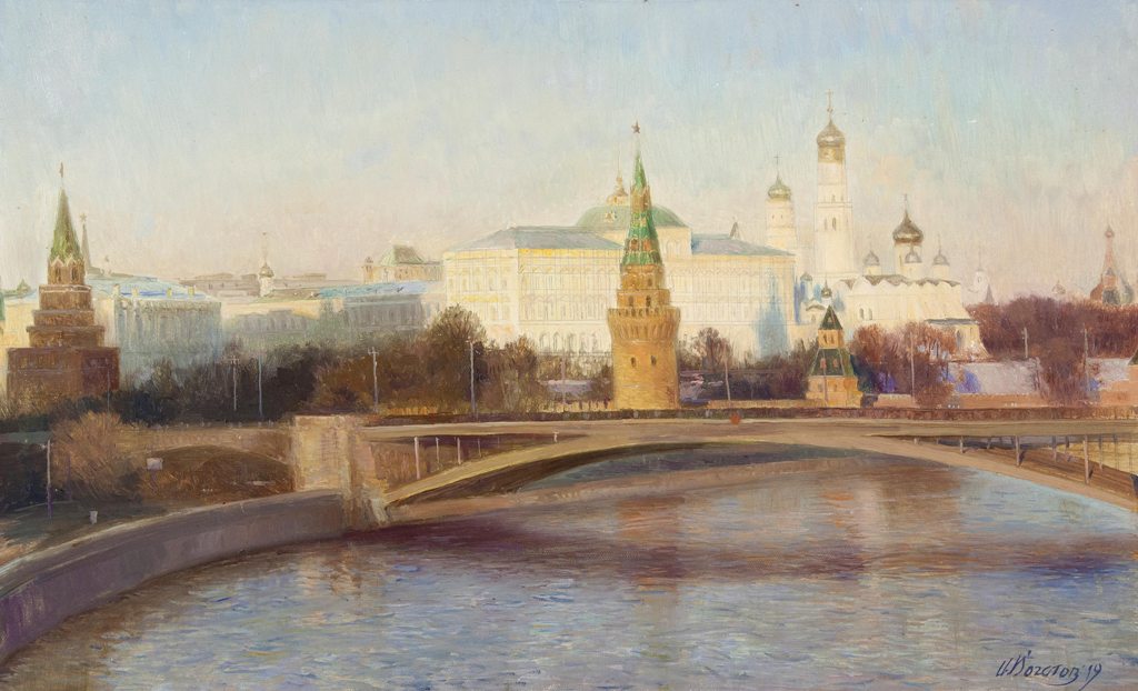 Картина Богатов И.А. Вид на Кремель. 2019 г. Холст, масло.