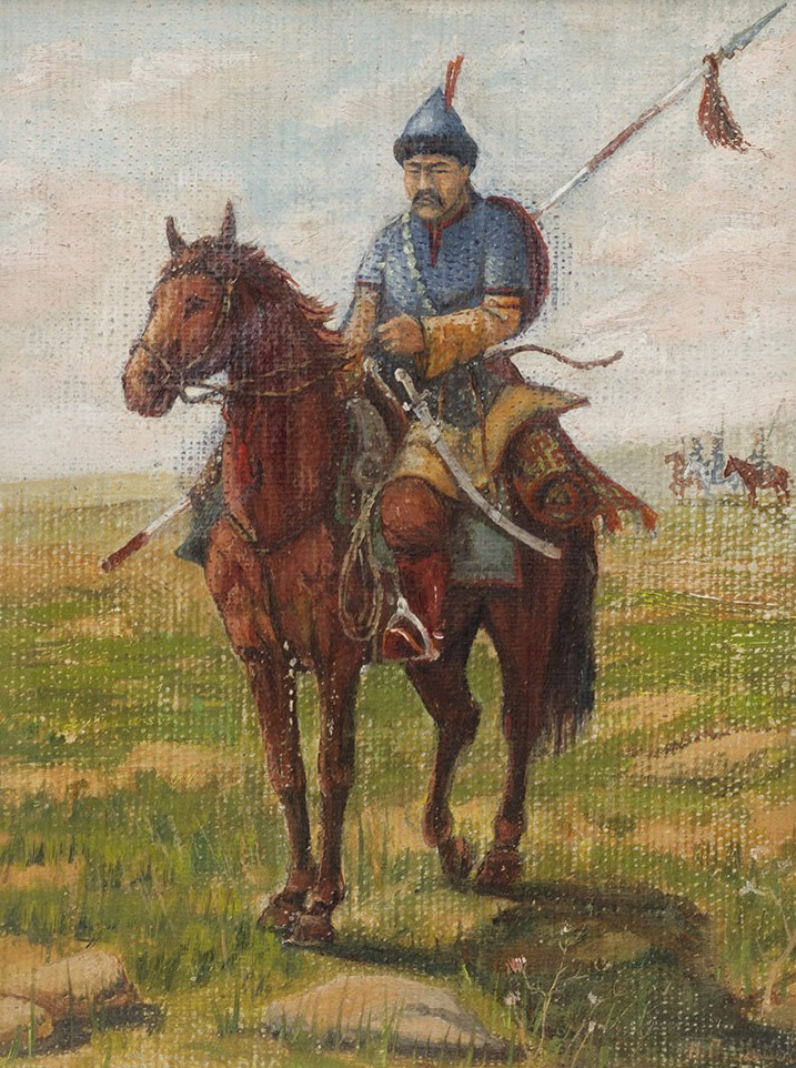 Ордынский воин на лошади.