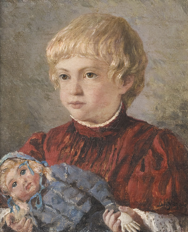 Girl with a doll.