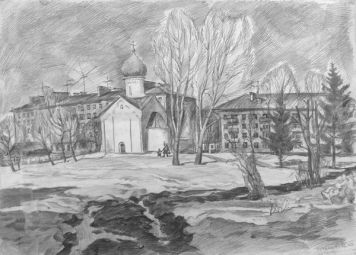 April in Veliky Novgorod.