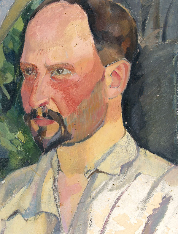 Картина Глинка В.Н. Мужской портрет (работа двусторонняя). 1929 г. Картон, масло.