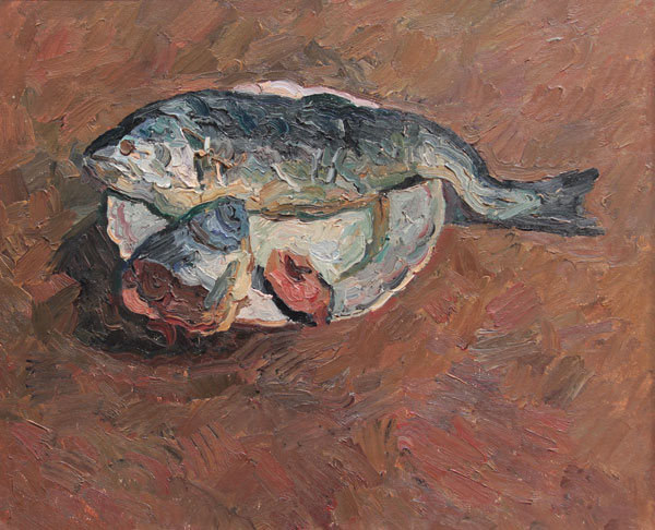 Картина Папикян А.С. Рыба. 1986 г. Холст, масло.