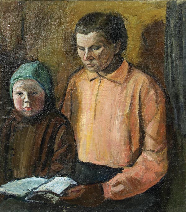 Картина Гиппиус Т.А. Диплом. Танина работа Мама (с собой).  Холст, масло.