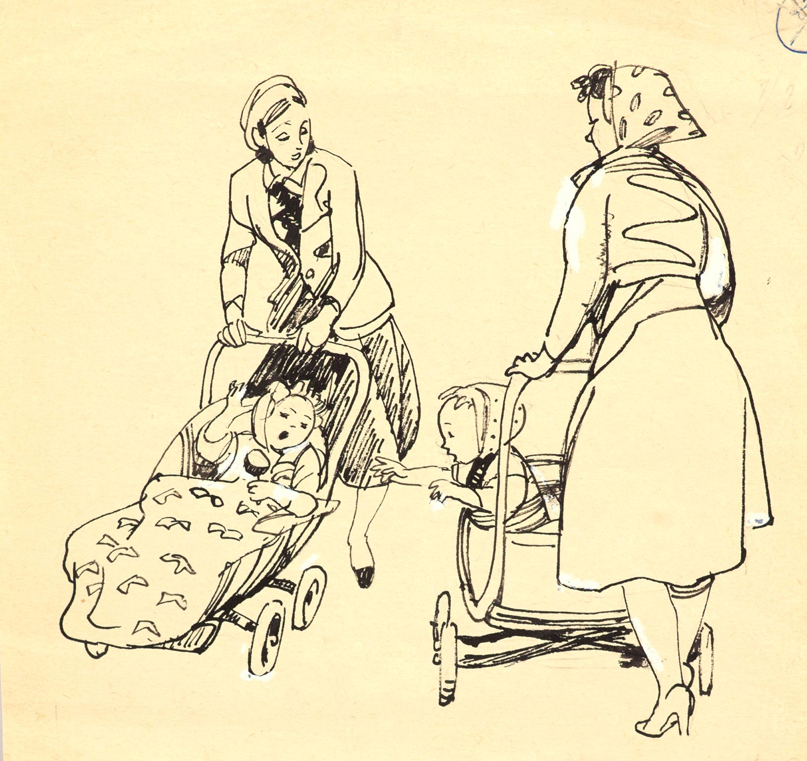 Meeting. Illustration for A. Barto’s collection “Your Poems”.
