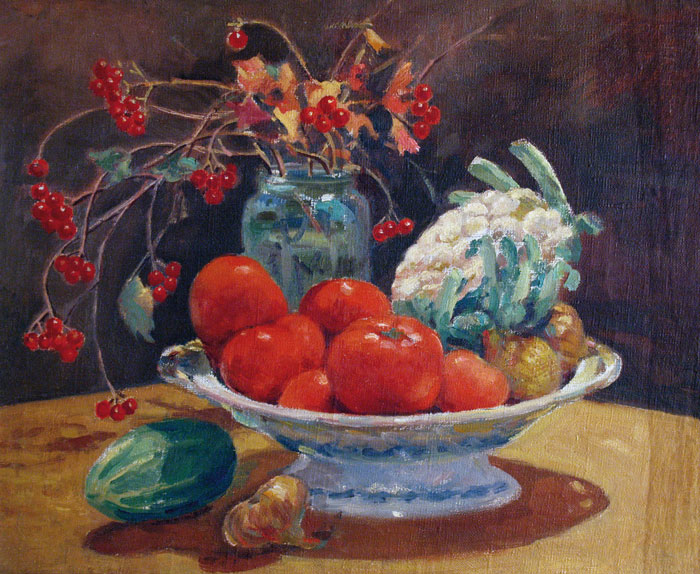 Картина Глинка В.Н. Натюрморт с овощами. 1935 г. Холст, масло.