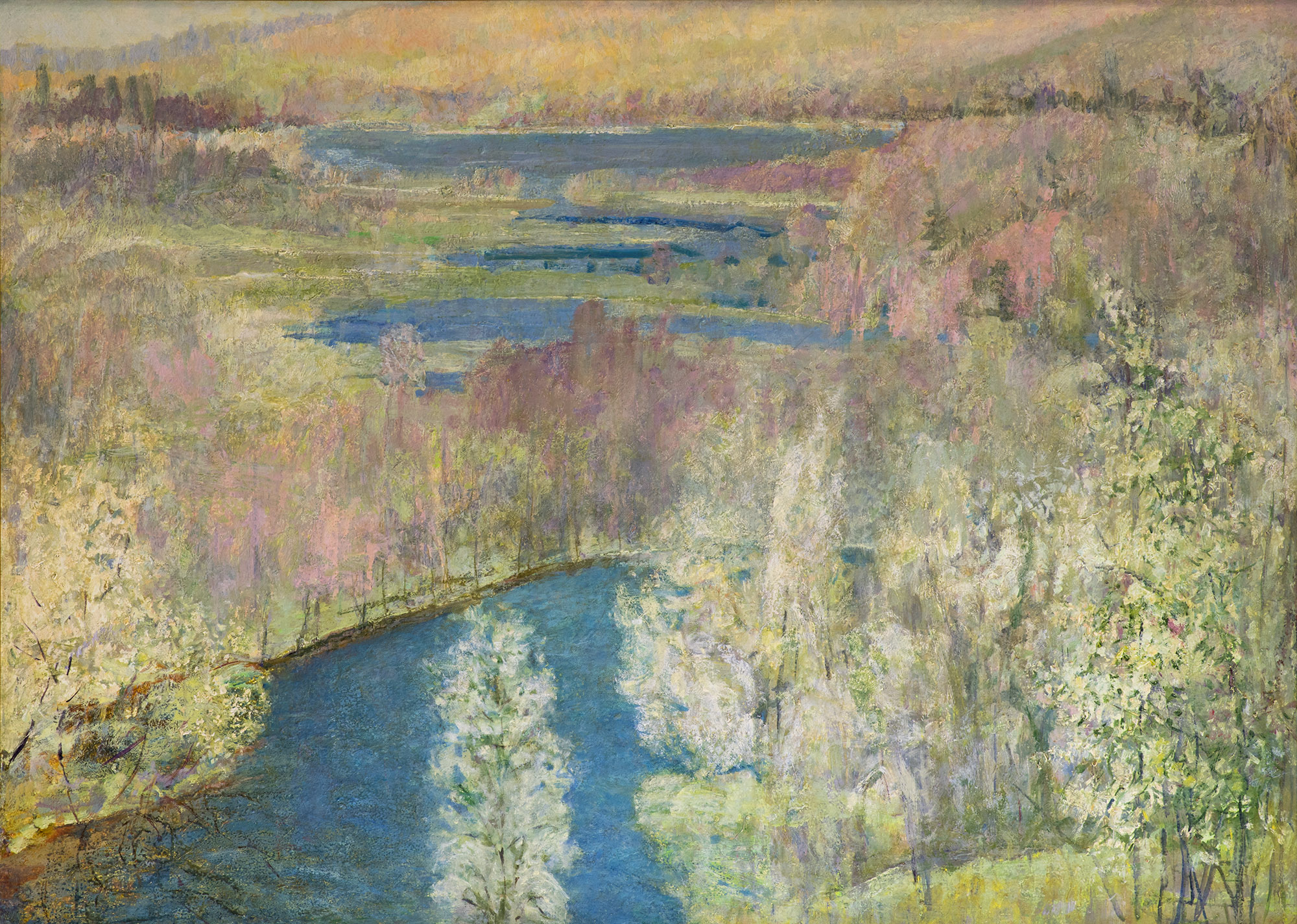 Картина Ромадин Н.М. Весна.  Картон, масло.