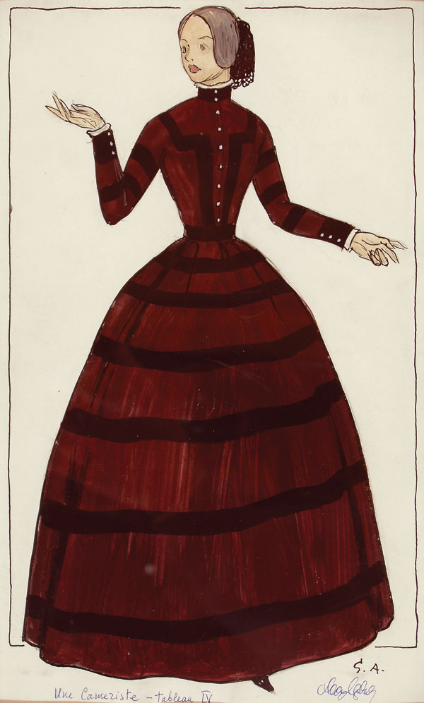 Sketch. Lady in brown.