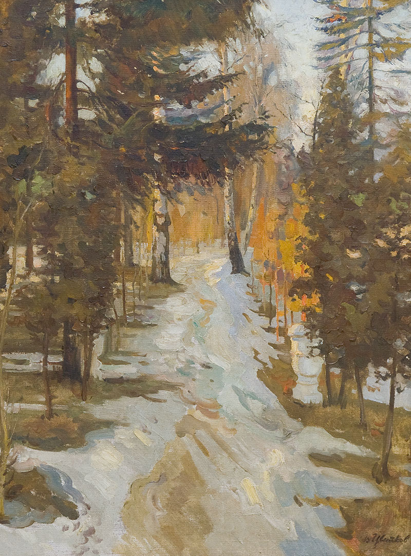 Картина Цветков В.А. В парке весной. Вторая половина ХХ в. Холст, масло.
