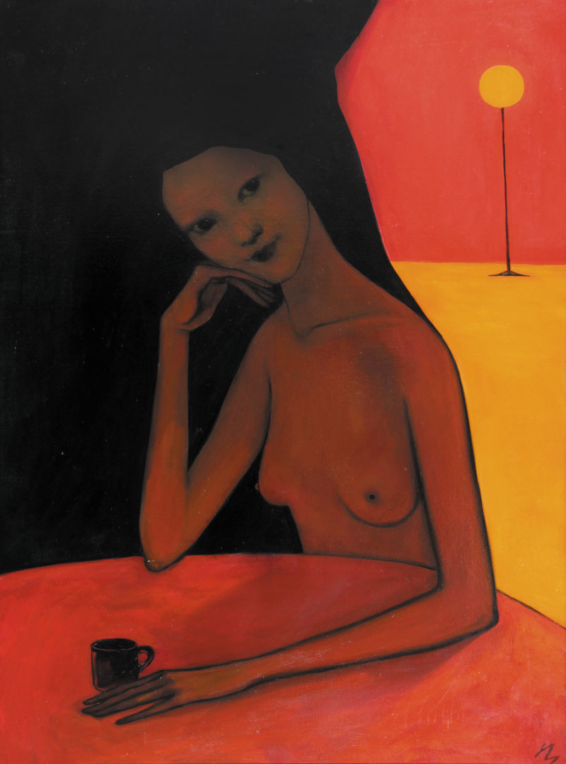 Картина Зайцева И.Е. Вечерний кофе. 2002 г. Холст, масло.