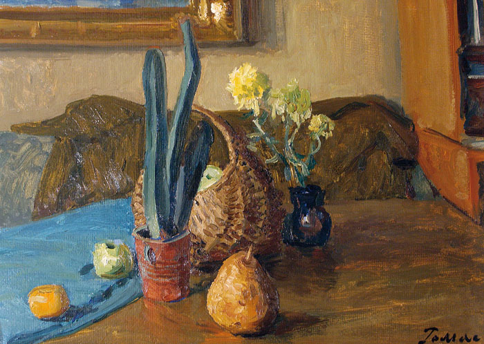 Still life with a cactus.