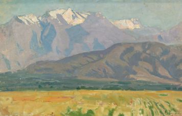 Картина Чуйков С.А. Горы. 1975 г. Оргалит, масло.