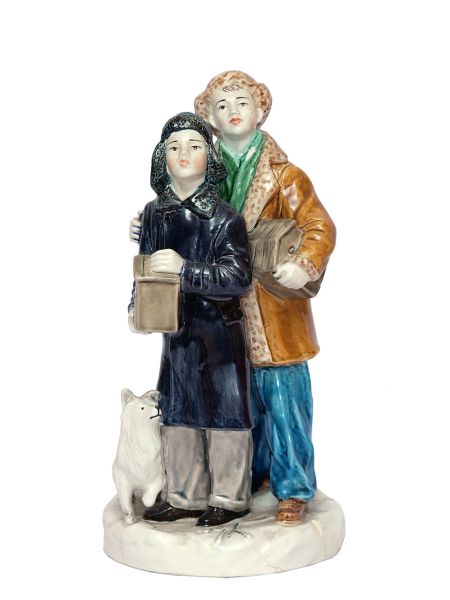 Картина Холодная М.П. Друзья птиц. 1954-1959-е гг. Фаянс.
