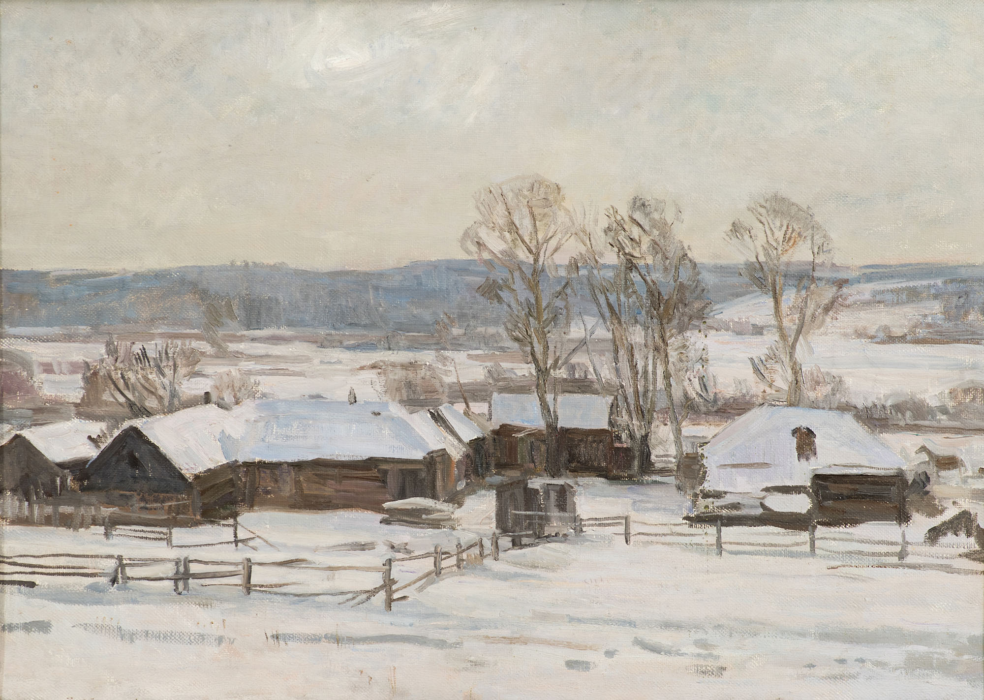 Картина Грицай А.А. Грядёт весна. Прилуки. 1973 г. Холст, масло.