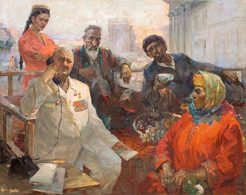 Veterans of the collective farm named after. Stalin.
