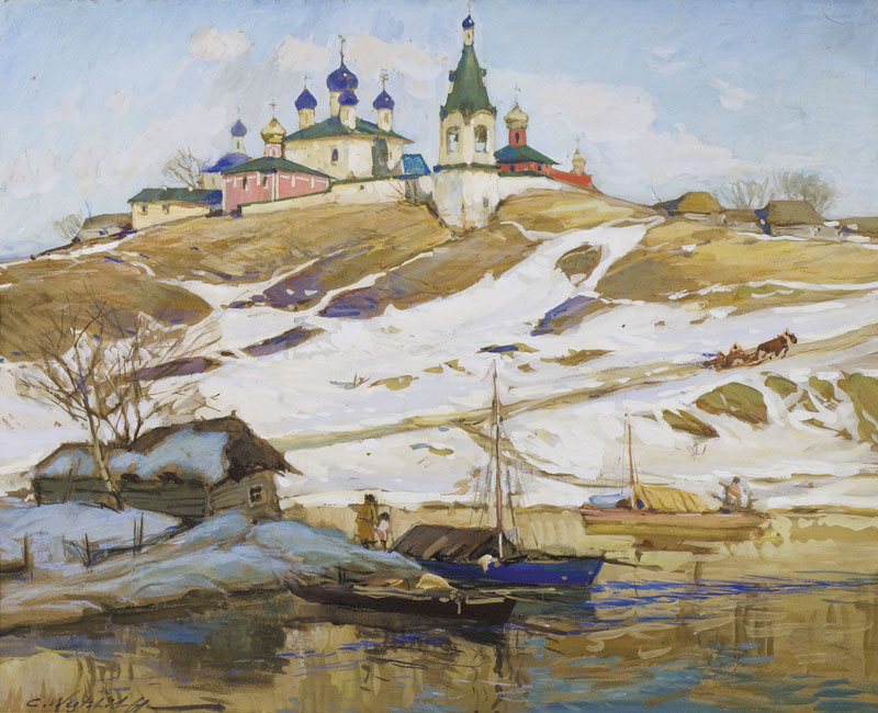 Монастырь у реки.