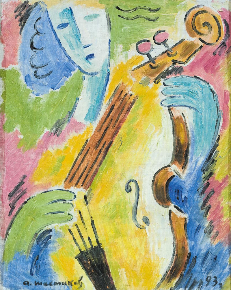 Картина Шестаков А.И. Элегия. 1993 г. Картон, масло.