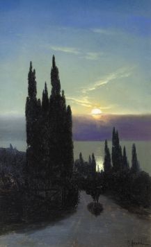 Картина Алисов М.А. Южные сумерки. Кон. XIX - нач. XX вв. Холст, масло.