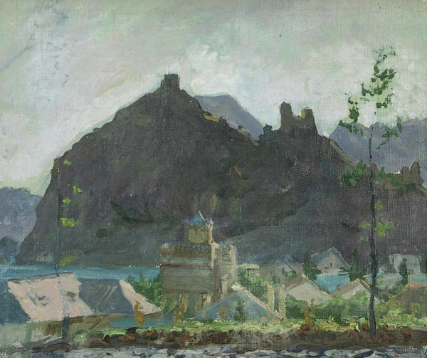 Картина Ромадин Н.М. Старая крепость. 1930-е гг. Холст, масло.
