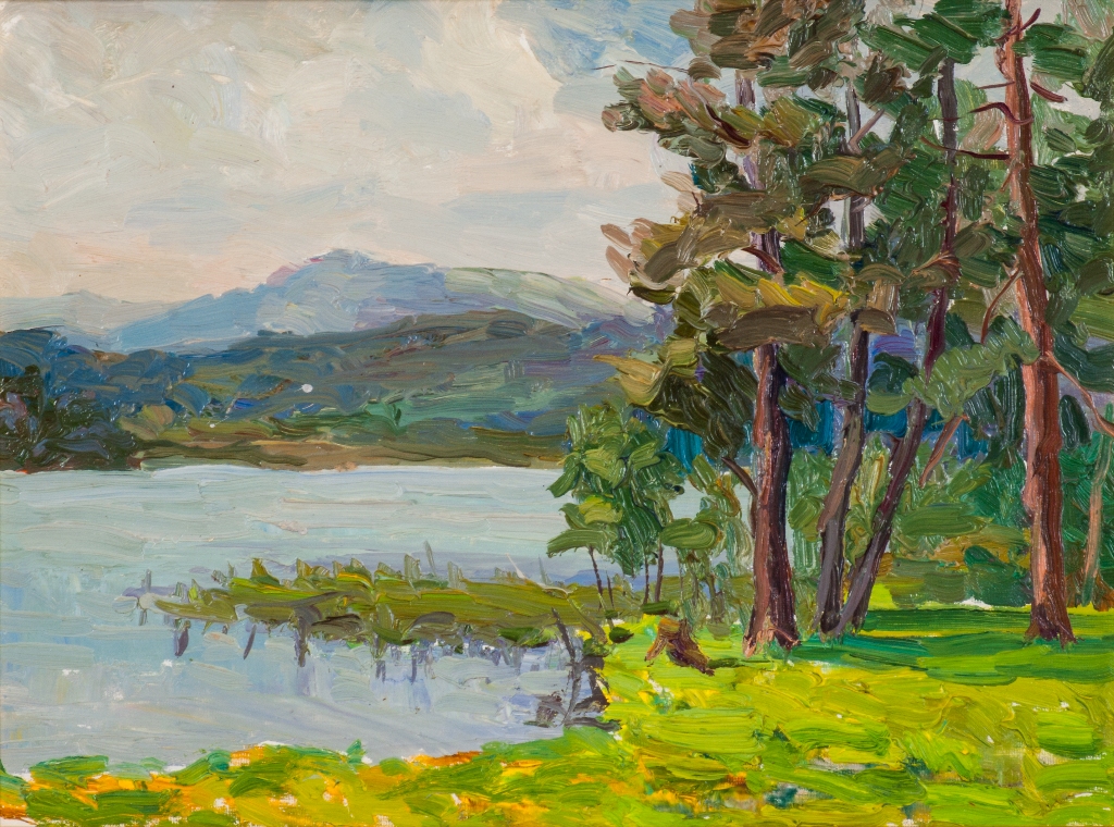 Summer bank of the Kama River.