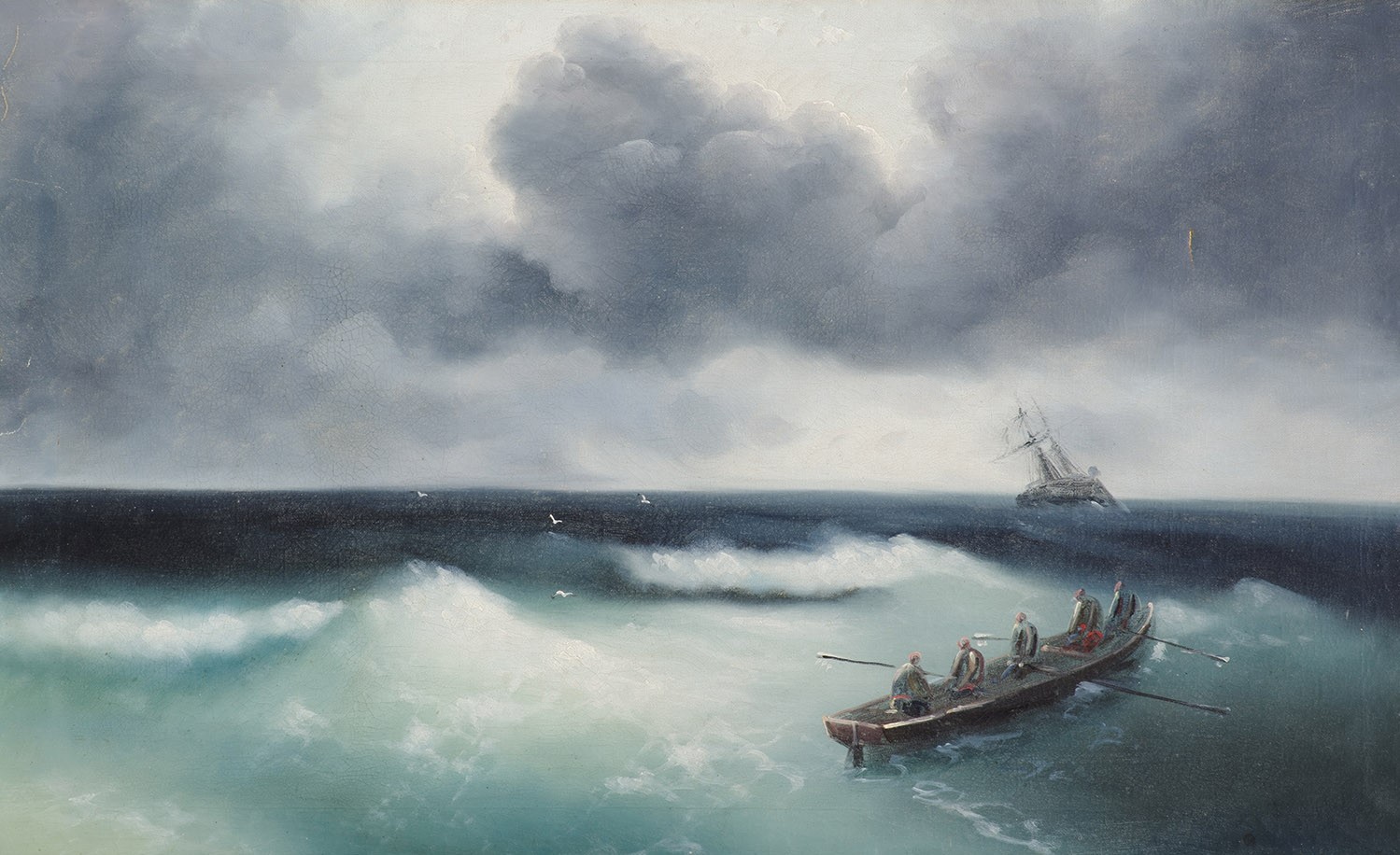 Картина Костанди Х.Д. Буря на море. Первая четверть ХХ века. Холст, масло.