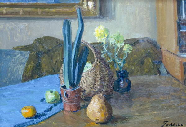 Still life with a cactus.